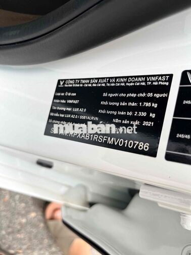 Vinfast Lux A 2021 Base Trắng 45000