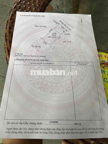 BÁN ĐẤT GẦN TRƯỜNG HỌC PHÚ HOÀ