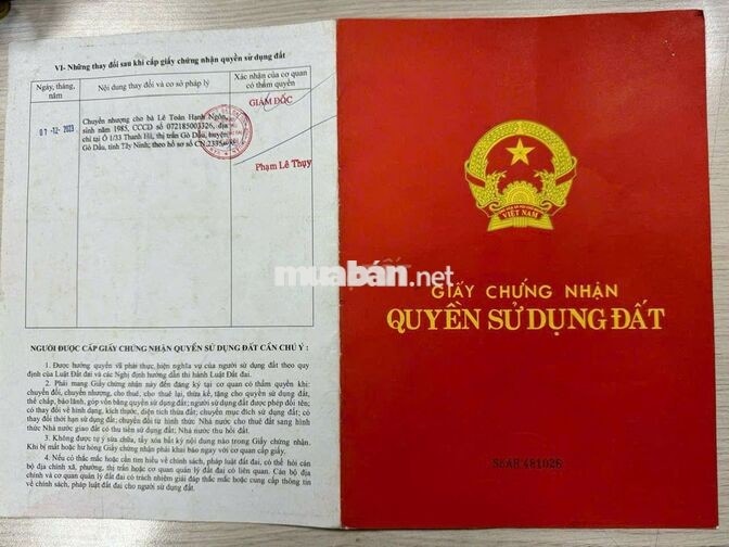 Vị trí vàng cho các nhà đầu tư : đất full thổ cư