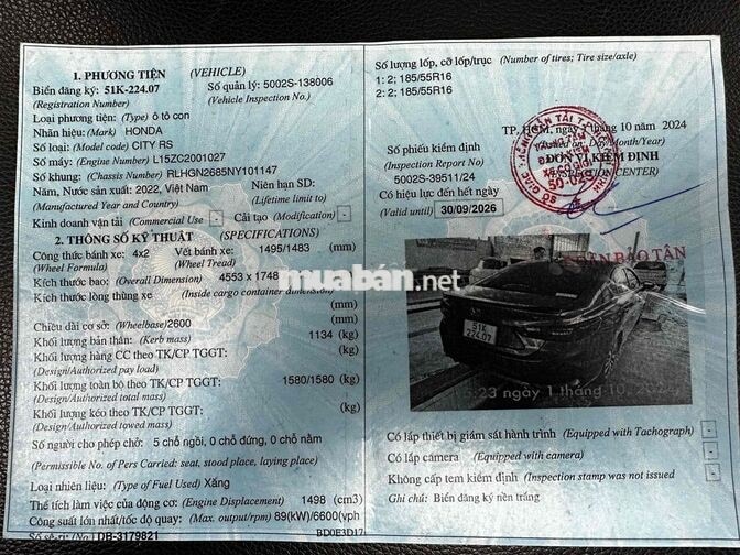 Honda City RS 2022 Tự động Đỏ 84k km