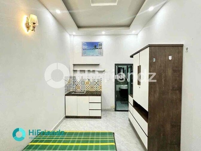 PHÒNG STUDIO SẴN NỘI THẤT - QUA ĐH VĂN HIẾN 2 PHÚT ĐI XE - THANG MÁY