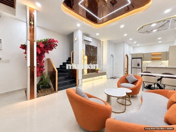 Nhà đẹp 3 tầng Nơ Trang Long Bình Thạnh 64m², nội thất mới