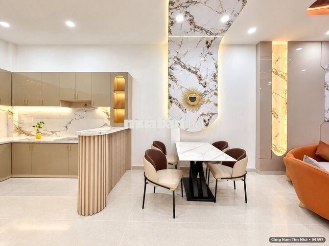 Nhà đẹp 3 tầng Nơ Trang Long Bình Thạnh 64m², nội thất mới