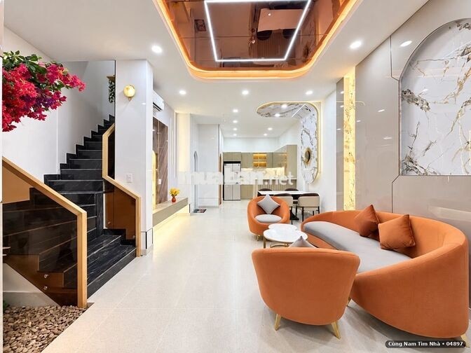 Nhà đẹp 3 tầng Nơ Trang Long Bình Thạnh 64m², nội thất mới