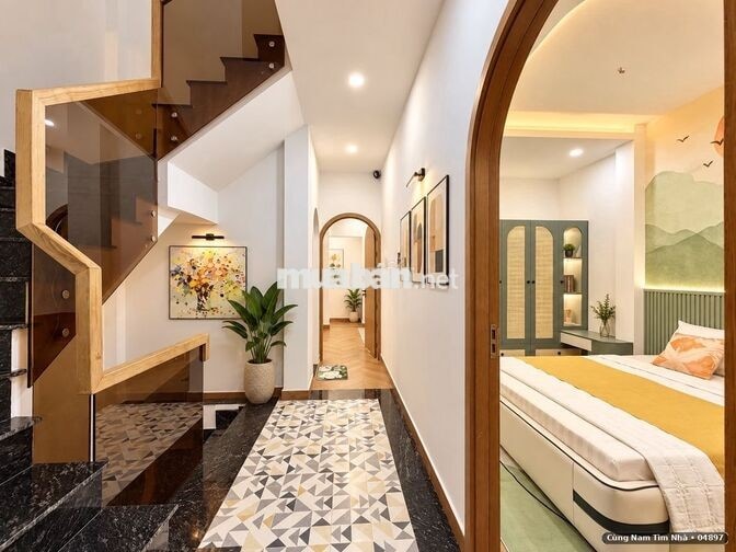 Nhà đẹp 3 tầng Nơ Trang Long Bình Thạnh 64m², nội thất mới