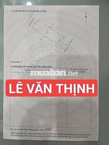 Bán lô đất MT Lê Văn Thịnh Hoà Minh Liên Chiểu