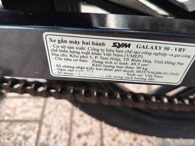 SYM Galaxy 50 2023 Xám Việt Nam
