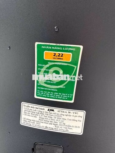 SYM Attila 50cc 2022 Đỏ, Xám