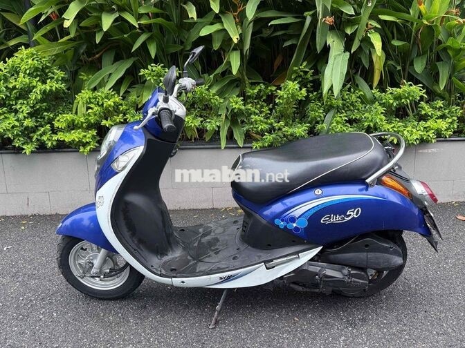 SYM Elite 50cc Xanh trắng Xe tay ga
