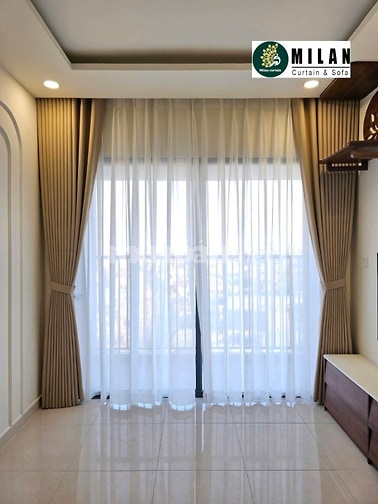 Rèm vải 2 lớp - rèm vải cao cấp che nắng cho không gian nhà ở 