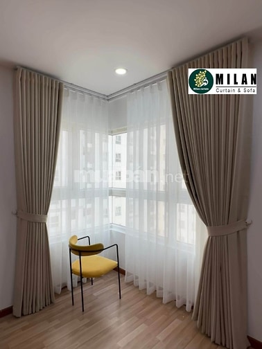 Rèm vải 2 lớp - rèm vải cao cấp che nắng cho không gian nhà ở 