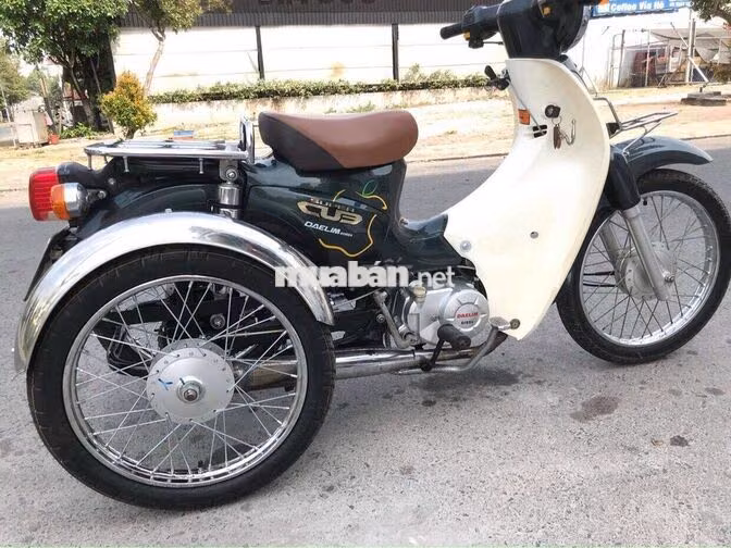 Xe 3 bánh Daelim Super Cub Xanh, Trắng Mới 100%
