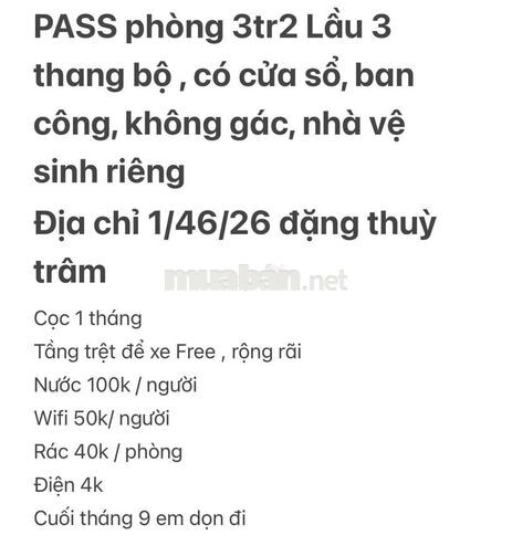 Phòng Trọ 3tr2 Đặng thuỳ trâm gần VLU CS3