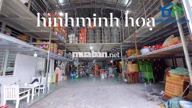 Cho thuê Kho MT Đường 7m5 Sau Bến Xe  - Dt đất : 400m2 ngang 16m  - Sẵ