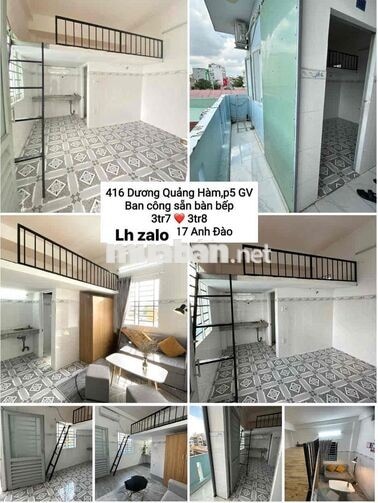 Phòng k gác có gác cửa sổ ban công từ 3tr2-3tr8 k nthat/ máy lạnh