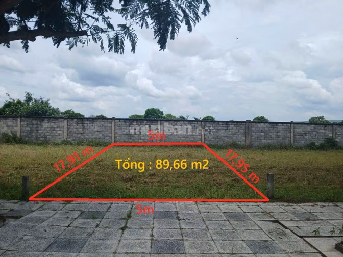 Đất nền KĐT Solia, 90m2, SHR, 5x18, hướng bắc, 2,18 tỷ,kế CV nhạc nước