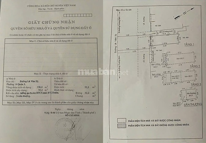 Bán nhà Lê Văn Sỹ, Quận 3, 4 tầng, đang cho thuê 60tr/th. Giá 29 tỷ