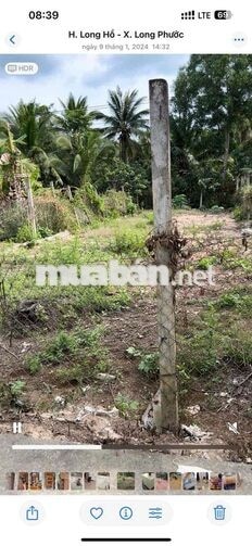 Bán đât full thổ cư Vĩnh Long, xã Long Phước, Long Hồ