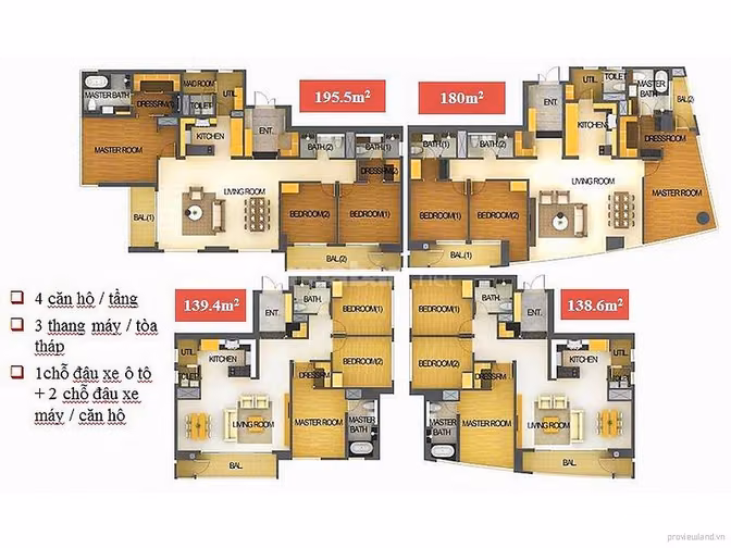 Bán Căn hộ Xi Riverview Palace tầng thấp 3 phòng ngủ view đẹp 145m2