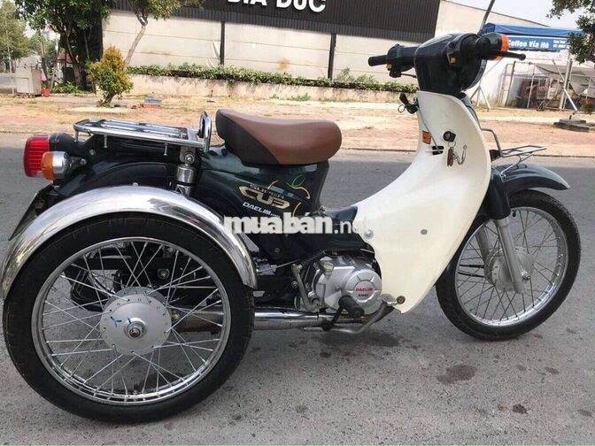 Xe 3 bánh Daelim Super Cub Xanh, Trắng Mới 100%