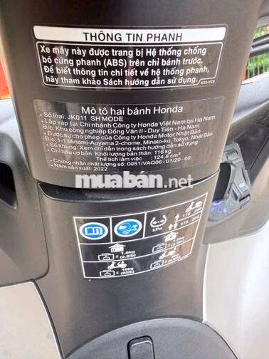 Honda SH Mode 2022  Bạc Đen - 3000 Km - Bstp .