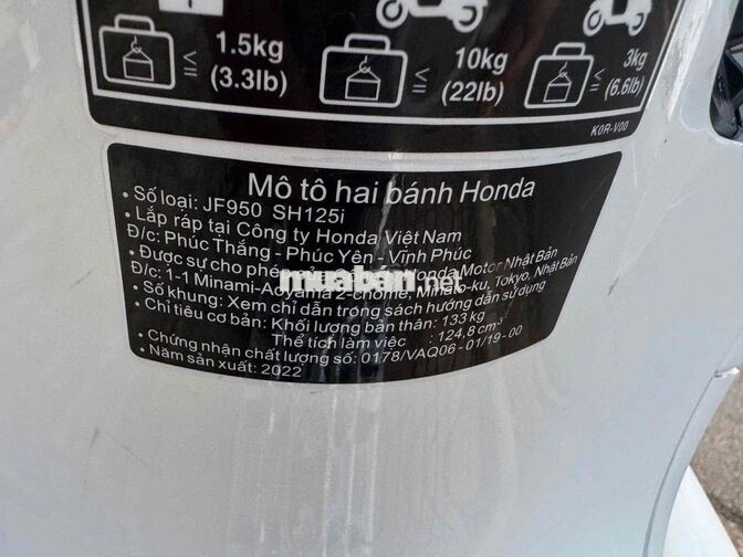 Honda SH 125i 2022 Trắng (5k km rất mới )