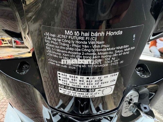 Honda Future 2025 LED Trắng Đen 2000 km 95%