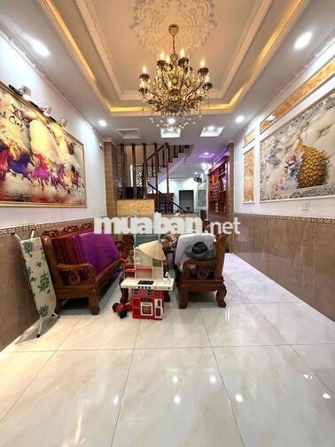 nhà 4 tầng hẻm xe tải thông phù hợp ở gia đình kd online, mở vp cty