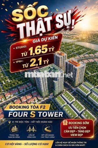 Four S Tower booking tòa F2 | Đón đầu tăng trưởng mới phía Nam Đà Nẵng