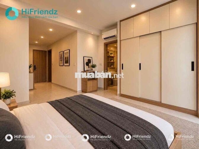 CHO THUÊ CĂN HỘ 1PN TÁCH BẾP BANCOL RIÊNG NGAY KHU VẠN PHÚC CITY