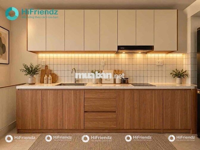 CHO THUÊ CĂN HỘ 1PN TÁCH BẾP BANCOL RIÊNG NGAY KHU VẠN PHÚC CITY