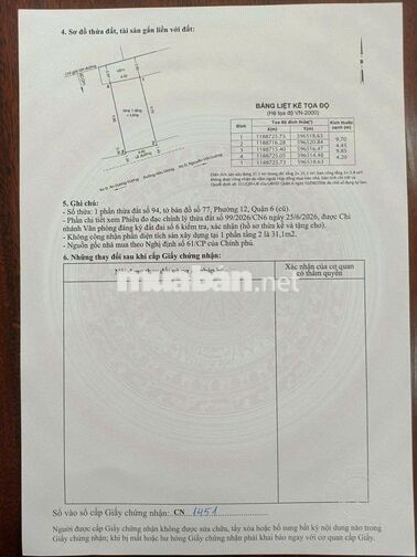 Bán nhà mặt  tiền kinh doanh đường Hậu Giang (Quận 6)
