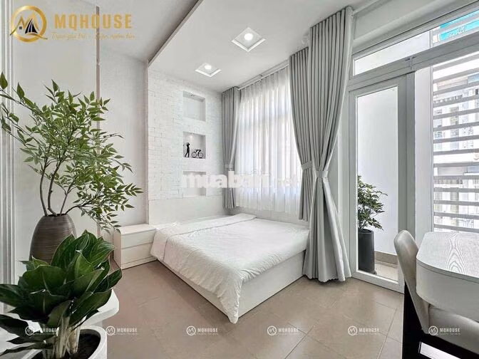 CHDV 1PN BAN CÔNG TÁCH BẾP MÁY GIẶT RIÊNG FULL NỘI THẤT NGAY AEON