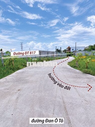 Bán lô đất 100m² – Thổ cư –  3 mặt thoáng (10p từ TT. Tân An- Long An)