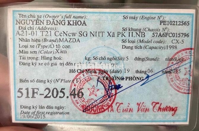 Bán Mazda CX-5 2015 2.0 - Zin Cọp, 1 chủ từ đầu