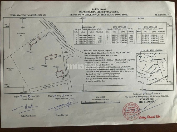 BÁN NHANH LÔ ĐẤT NÔNG NGHIỆP 6 SÀO VỊ TRÍ CỰC ĐẸP TẠI KIM LONG , BRVT