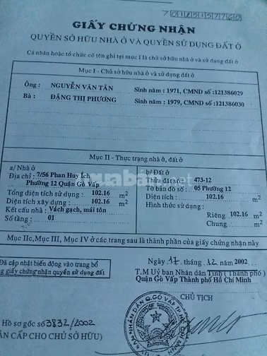 Bán nhà mặt tiền chính chủ,25 Nguyễn Tư Giản, TP HCM
