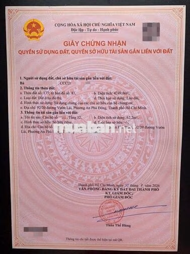 Chính chủ cần bán Căn hộ An Phú Đông( Cách Emart Phan Văn Trị 3km)