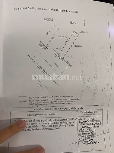 BÁN NHÀ MT HÒA BÌNH, P.5, Q.11, 13 TỶ