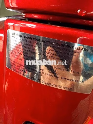 Piaggio Vespa Sprint 125 ABS 2022 Đỏ 2255 km