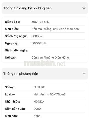 Honda Future 1 2000 Xanh