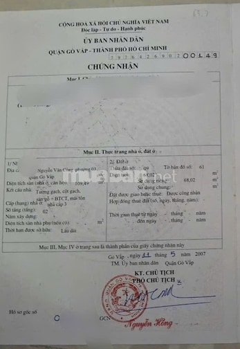 Bán nhà mặt tiền rộng rẻ (4,6x17) 476 Nguyễn Văn Công P3 Gò Vấp Bv175
