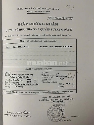 Bán nhà mặt tiền WIEW SÂN BAY rẻ (4,2x20) 216/2 Nguyễn Văn Công Gò Vấp