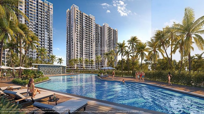 Cho thuê căn hộ mới 100% 2PN 2WC tại BE1 Vinhomes Ocean Park, 73m^2