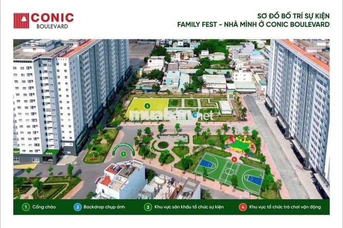 Cho thuê căn hộ Conic Boulevard, 84.32m2, 2PN, 6.5tr/tháng