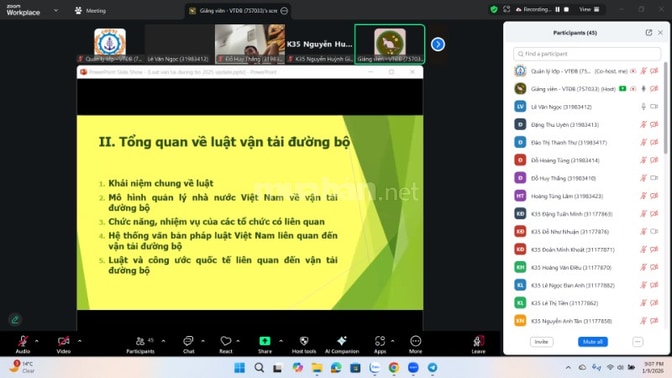 Khoá học Sơ cấp vận tải đường bộ tháng 9 học và thi online