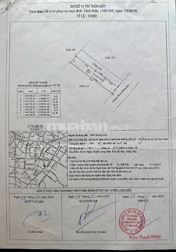 Chuyển nhượng và Bán  2 lô liền kề Mặt tiền khu trung tâm hiện hữu