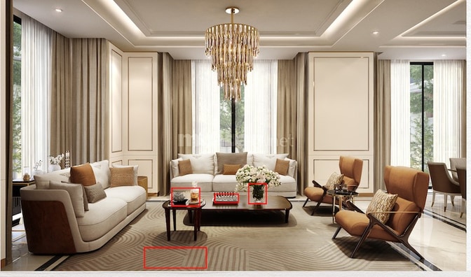 Biệt thự vinhomes Tân Cảng, DT 275 m2, nhà hoàn thiện, 4 tầng, 270 tỷ