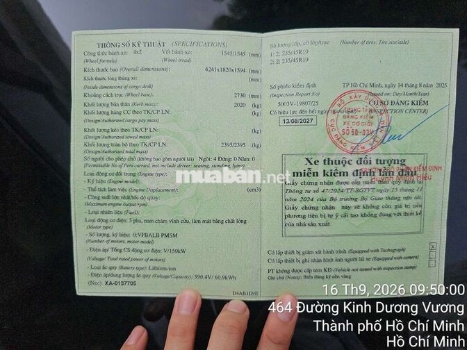 VinFast VF6 Plus 2025 Đen 60000 km