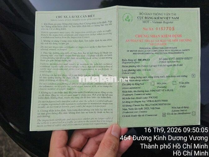 VinFast VF6 Plus 2025 Đen 60000 km